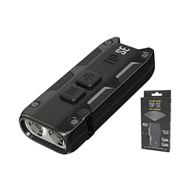 Imagen de Nitecore TIP SE Mini Linterna Llavero Potente 700 Lumenes de Bolsillo Recargable USB C 4 Niveles Brillo Impermeable IP54 60 milímetros y 26 gramos