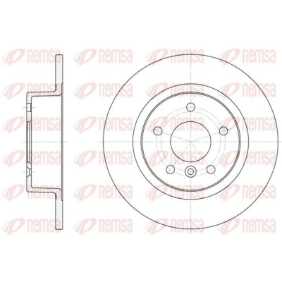 Imagen de REMSA 6506.00 Disco de freno Eje trasero 304, 304 12,6 5 macizo LAND ROVER: Range Rover 3, Discovery 2, 2