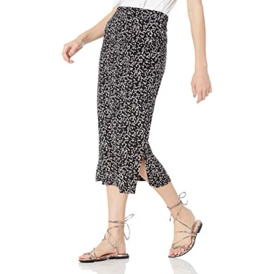Imagen de Amazon Essentials Falda Midi de Punto sin Cierre (Disponible en Tallas Grandes) Mujer, Negro Blanco Animales Abstracto, M
