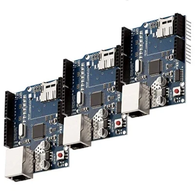Imagen de AZDelivery 3 x W5100 Ethernet Shield de Extensión Internet Compatible con Arduino Incluido un E Book!