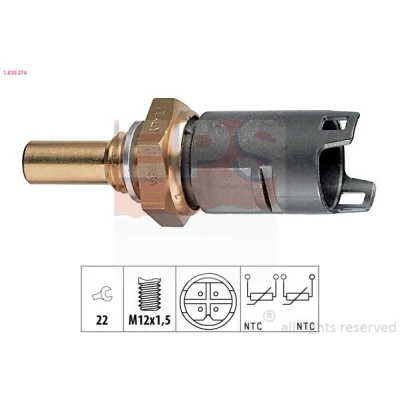 Imagen de EPS 1.830.274 Sensor de Temperatura del Refrigerante Made in Italy OE Equivalent BMW: 5 Berlina, 3 Coupé