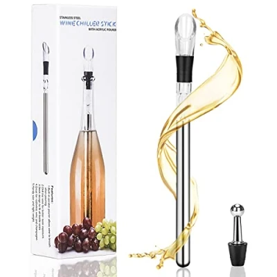 Imagen de Sosayet enfriador de vino, Botellas vino con vertedor, botellas,enfriador juego accesorios para blanco y tinto, regalo amantes del (JW 52)