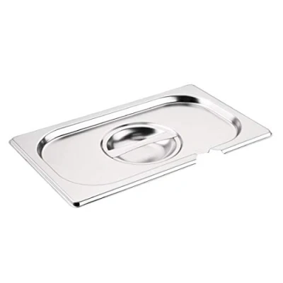 Imagen de Vogue acero inoxidable Gastronorm Tapa con muescas CB174, 1/4 tamaño