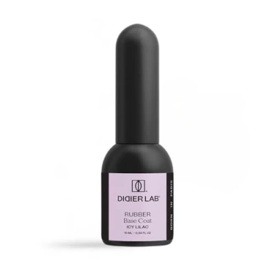 Imagen de Didier Lab Premium Base Rubber para Uñas Icy Lilac Libre de HEMA y TPO UV LED Esmalte Semipermanente Lila Coat Pintauñas Gel Permanentes Lampara 10ml