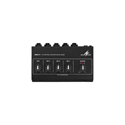 Imagen de Monacor MMX de 4 en miniatura Mezclador micrófono Negro