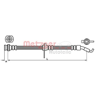 Imagen de METZGER 4110468 Latiguillos de Freno 510 SUZUKI: SWIFT 3