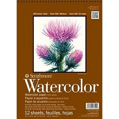 Imagen de Strathmore 440 2 Bloc Encolado 27,9x38,1 12H Watercolor (400) 300g Blanco Nat, Papel