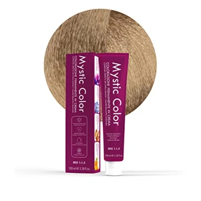 Imagen de Mystic Color, Tinte para el Cabello, Fórmula Enriquecida con Aceite de Argán y Caléndula, Coloración Permanente en Crema Larga Duración, Rubio Intenso Muy Claro 9.0, 100 ml