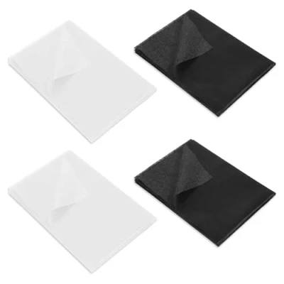Imagen de 4 PCS Entretela Termoadhesiva,Tela Adhesiva,Entretela Adhesiva Plancha para Pliegues y Costura,Entretela Termoadhesiva Gruesa Ropa Reforzada,Cuellos,Bolsillos Bordado,1m*1m