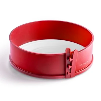 Imagen de coox Molde desmontable con base de porcelana 26 cm en color rojo, hornear y servir directamente la placa porcelana, no requiere reposicionamiento