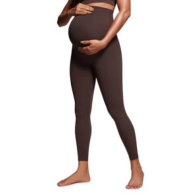 Imagen de CRZ YOGA Butterluxe Mallas de Maternidad sobre el Vientre Embarazo Suaves 63cm Marrón Fudge Caliente 40