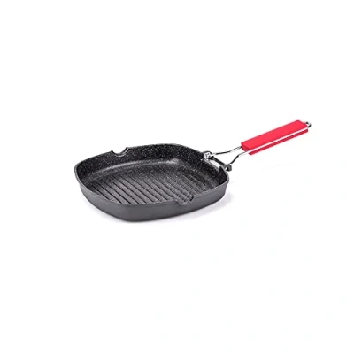 Imagen de Moneta Sartén parrilla 24 x cm Pro Grill con mango plegable también para inducción antiadherente