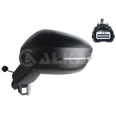 Imagen de Espejo retrovisor Alkar 9039764 izquierda imprimado eléctrico calefactable, abatible eléctricamente, convexo para vehíc. con volante a la