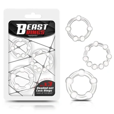 Imagen de Beast Rings Set 3 Anillos para el Pene Transparente