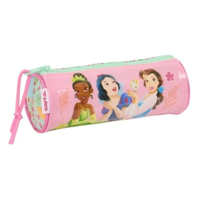 Imagen de Princesas Disney Bloom Estuche Redondo Escolar, Infantil, Niño, Ideal para Niños de 5 a 14 Años, Cómodo y Versátil, Calidad Resistencia, 20x7 cm