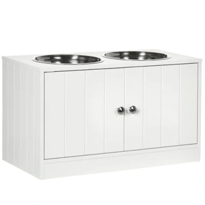 Imagen de Comedero para perros mdf, acero inoxidable pawhut