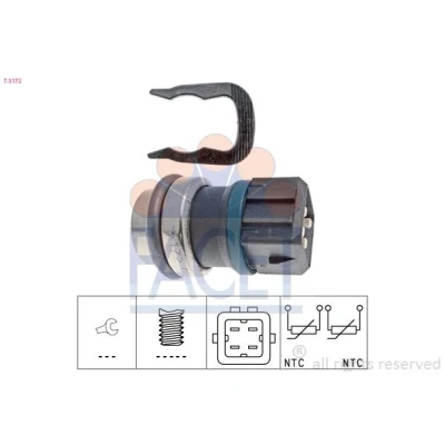 Imagen de FACET 7.3172 Sensor de Temperatura del Refrigerante Made in Italy OE Equivalent verde, negro VOLKSWAGEN: GOLF 3, TRANSPORTER 4, 4 Bus