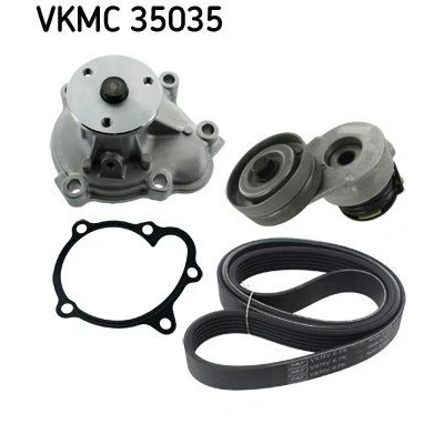Imagen de SKF VKMC 35035 Bomba de agua + kit correa poli V con juntas OPEL: Meriva A, Combo C Tour