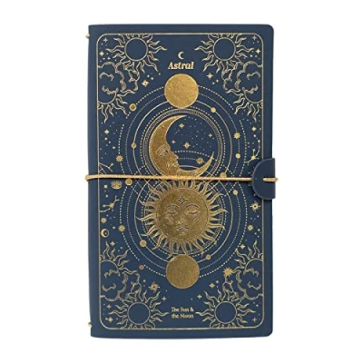 Imagen de Grupo Erik, Cuaderno de Viaje Astral, notas, cuero sintético 19,6X12 cm Diario personal, Bloc CTB V 022,
