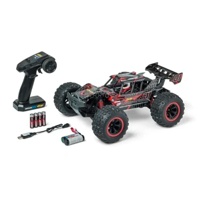 Imagen de Carson 500404255 1:10 XS Offroad Fighter Cage 100% RTR Rojo Coche teledirigido, Buggy con radiocontrol, Incl. Pilas y Mando a Distancia, Todoterreno