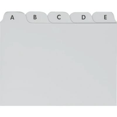 Imagen de Brunnen 102377780, Tarjetas organizadoras para tarjetero (índice A Z, plástico, tamaño A7, 20 mm), color gris