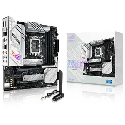 Imagen de ROG Strix B760 G Gaming WiFi Placa Base Intel (LGA 1700) mATX Blanco con 12+1 DrMos, DDR5, PCIe 5.0, Q Release, 2X 4.0 M.2, 6E, Ethernet 2,5G, USB 3.2 Gen 2x2 Tipo C, Aura Sync