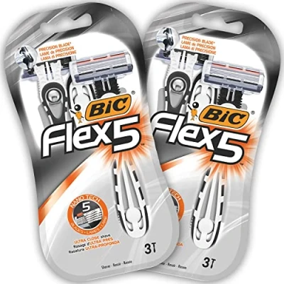 Imagen de BIC Flex5 Maquinillas de Afeitar Desechables para Hombre, la recortadora precisión, 2 Paquetes 3