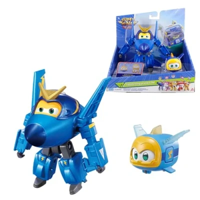 Imagen de Super Wings Transforming Jerome &amp; Pet, Personajes Robot Transformer, Juguetes para Niños y Niñas Edades 3 4 5 6 7 8