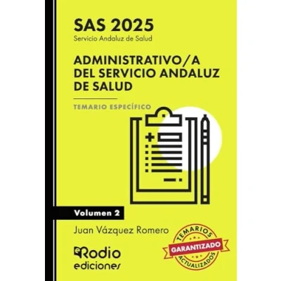 Imagen de Administrativo/a del Servicio Andaluz de Salud. SAS 2025. Temario Específico. Volumen 2
