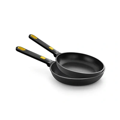 Imagen de BRA Daily Pro Set de 2 sartenes 20 26 cm, aluminio forjado con antiadherente, sin PFOA, aptas para todo tipo cocinas incluida inducción
