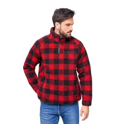 Imagen de Brandit Suéter de forro polar, Hombre, Talla: Medium, Red/black/white