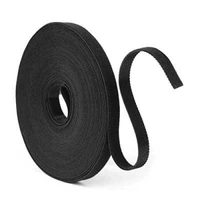 Imagen de URAQT Bridas para Cables, Cinta Corte Libre Reutilizables, 1CM x 10M Sujetacables Organizador de Abrazaderas Cables Hogar y Oficina, Sujeción Plantas