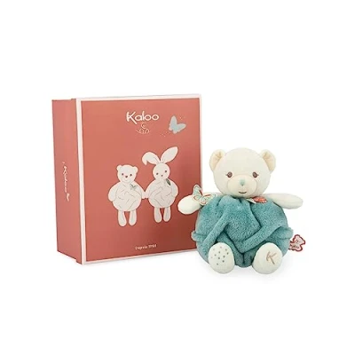 Imagen de KALOO Plume, Burbuja de Amor Oso Verde, Peluche Suave 23 cm, Dudú Bebé Pequeño, Desarrolla el Tacto, Bonita Caja Regalo Personalizable, Desde Nacimiento, K214000