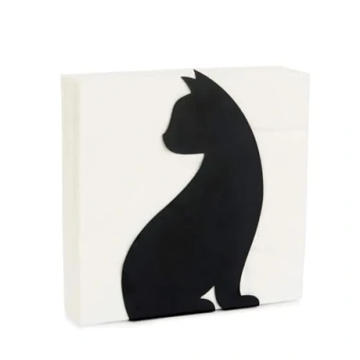 Imagen de Balvi Servilletero Feline Color Negro Apto para Varios tamaños y Formas Metal