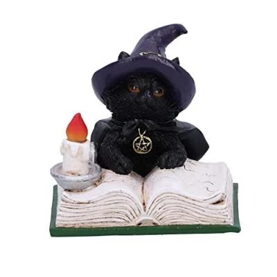 Imagen de Nemesis Now Familiar&#039;s Spell Cat Figura de Gato Hechizo, Color Negro, 8,5 cm