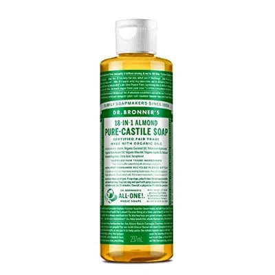 Imagen de Dr. Bronner&#039;s Jabón líquido orgánico de almendras puras castilla, 237 ml