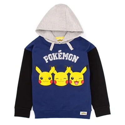 Imagen de Pokémon Sudadera con Capucha niños, Pikachu, Cara Azul, suéter de Juego 7 8 años