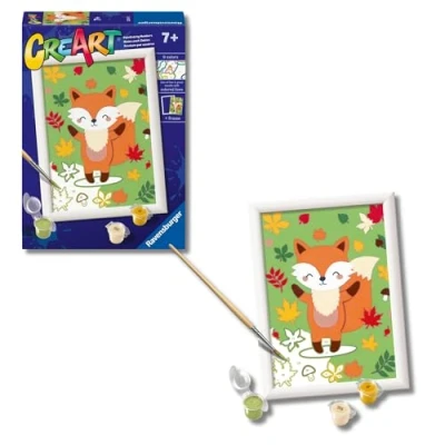 Imagen de Ravensburger CreArt Serie E Classic: Zorro, Kit para Pintar por Números, Contiene una Tabla Preimpresa, un Pincel, Colores y Accesorios, Juego Creativo Niños Niñas 7+ Años