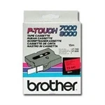 Imagen de P Touch PC Brother TX 441 cinta negro sobre rojo 18 mm