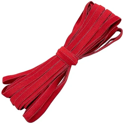 Imagen de AERZETIX C67531 Cinta elástica Plana Trenzada 10 Metros Anchura 10mm en poliéster + látex Color Rojo