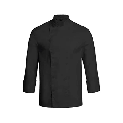 Imagen de GREIFF Gastro Moda Cuisine Basic 5580 Chaqueta de cocinero para hombre, corte regular, color negro, talla 3XL, Negro