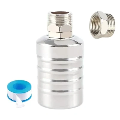 Imagen de Válvula de Flotador Automática, 3/4 Pulgada con Entrada Superior. Control del Nivel Agua para Piscina, Tanque Agua. Llenado Automátco. Ácero Inoxidable 304.