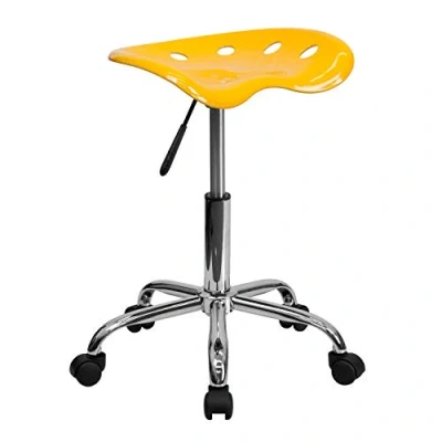 Imagen de Flash Muebles Vibrante Apple Verde Tractor Asiento y Cromo Taburete