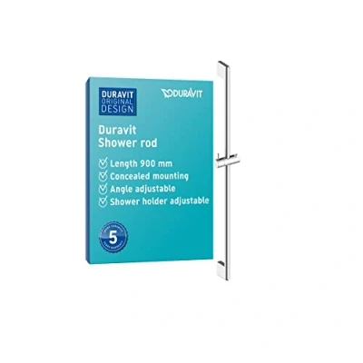 Imagen de Duravit Universal barra de ducha, con soporte teleducha regulable en altura, ducha variable (900 mm), cromo
