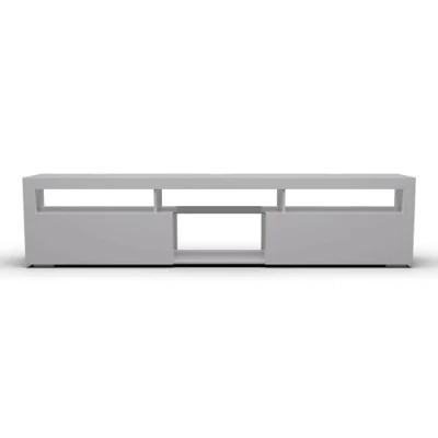 Imagen de blumfeldt Soporte TV Pie, Mueble Moderno de 150 cm para Salón con LED Multicolor, Pie Universal, Mesa Espacio Almacenamiento, Grande Habitación