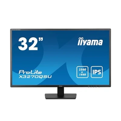 Imagen de iiyama X3270QSU B1 32&quot; Panel IPS, 2560x1440, 250cd/m², 3ms, Altavoces, DisplayPort, 2xHDMI, USB 3X 3.2