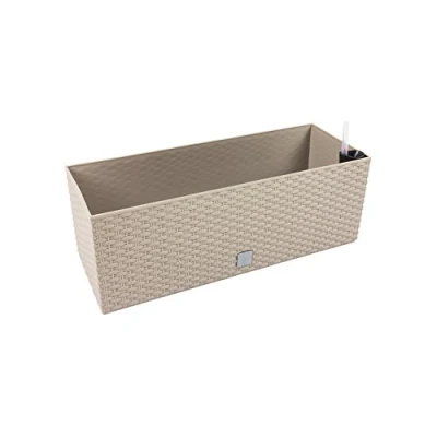 Imagen de Prosperplast Jardinera Rato 30 litros con riego en color mocca 60 x 25 24 cm, Moca, cm
