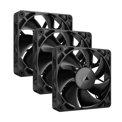 Imagen de CORSAIR iCUE Link RX120 Ventiladores PWM de 120 mm con System Hub Rodamiento Cúpula Magnética Paquete Triple Negro
