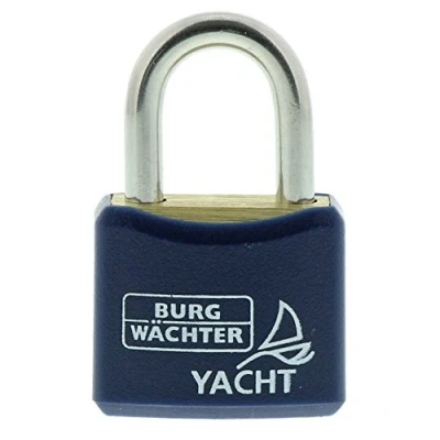 Imagen de Burg Wächter Yacht 460 Ni 20 SB Candado (Grosor de 3,5 mm, 2 Llaves), Azul, 12.40 mm