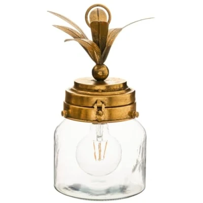 Imagen de ATMOSPHERA CREATEUR D&#039;INTERIEUR Lámpara LED Piña de Cristal Oro H33